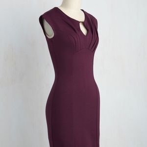 Modcloth Wine color fitted Dress in L